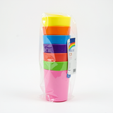 6pcs Durable Colorful Plastic Glasses - Premium Quality