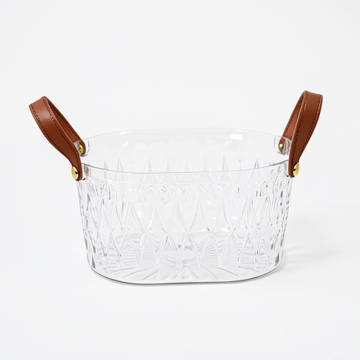 Premium Oval Transparent Storage Basket - Durable & Reliable