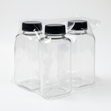 3-Pack 330ml Transparent Bottles | Durable & Premium Quality