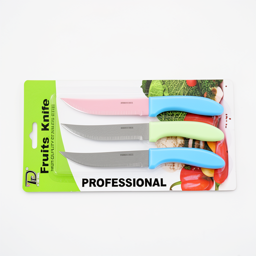 Premium 3pc Stainless Steel Fruit Knife Set - Durable & Affordable