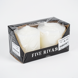 Set of 3 Premium White Unscented Pillar Candles - Best Price