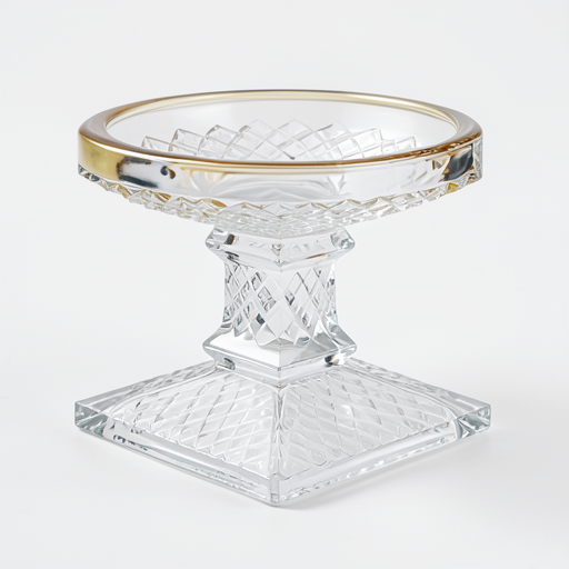 Premium Silver Crystal Glass Ashtray - Durable & Stylish Design