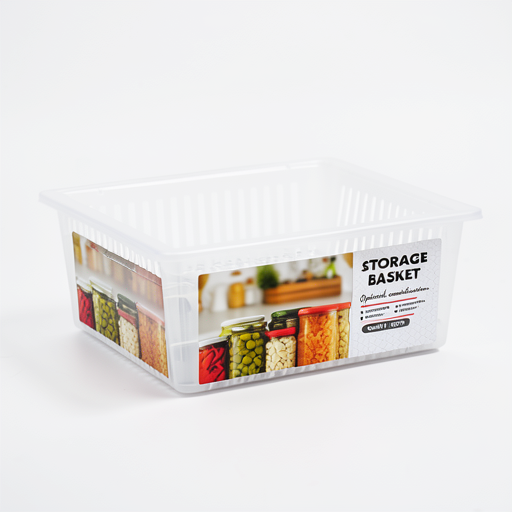 Premium Quality Transparent Plastic Storage Basket A88-972
