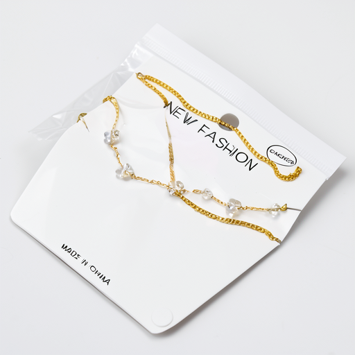 Gold Layered Choker Necklace with Heart & Crystal Charms