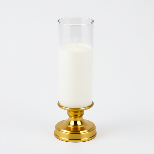 Premium Golden LED Candle Light with Holder Stand - Durable