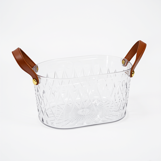Premium Oval Transparent Storage Basket - Durable & Reliable