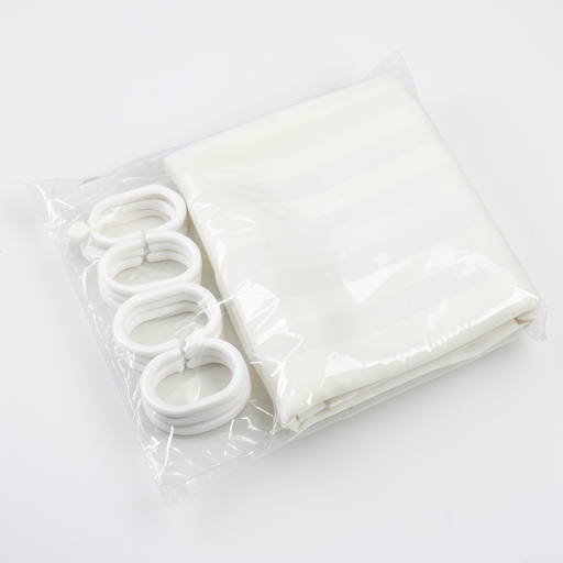 Premium Shower Curtain 240x180cm with 12 Rings - Durable & Stylish