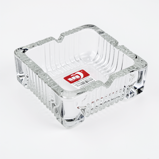 Premium Deli Glass Square Ashtray 106mm - Durable YG1016-4