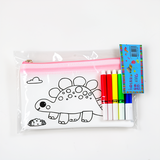 Stylish Graffiti Pencil Case with 4 Pens – Durable & Unique Design
