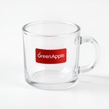 Premium 5-Piece Green Apple Glass Tea Cups Set 210ml Each
