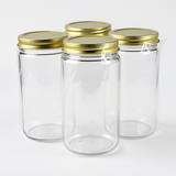 350ml Premium Glass Jar with Golden Cap - Durable & Affordable