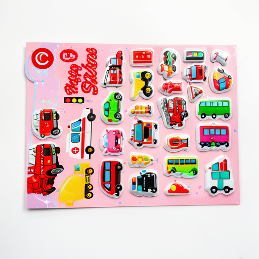 Durable 3D Embossed Stickers 9.5x20.3cm - Craft Decor Essential