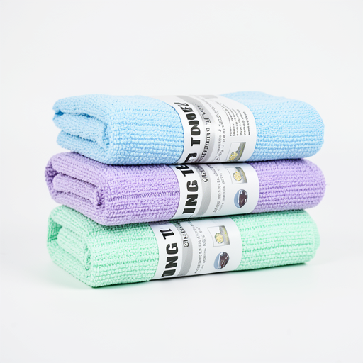 Premium 30x30 cm Striped Cleaning Rags - Pack of 3