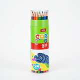 Durable 24-Color Pencil Set with Barrel | Vibrant & Affordable