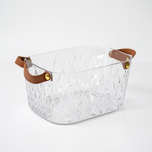 Premium Oval Transparent Storage Basket - Durable & Reliable