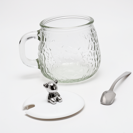 Iceberg Hammer Pattern Cup & Spoon Set | Premium Quality