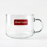 Premium 5-Piece Green Apple Glass Tea Cups Set 210ml Each