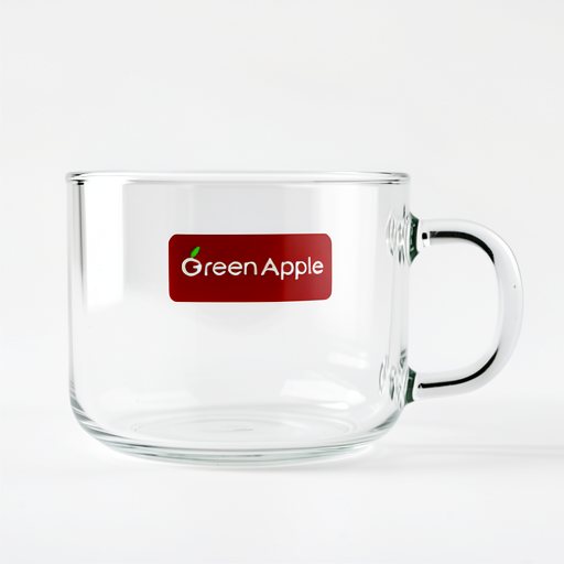 Premium 5-Piece Green Apple Glass Tea Cups Set 210ml Each