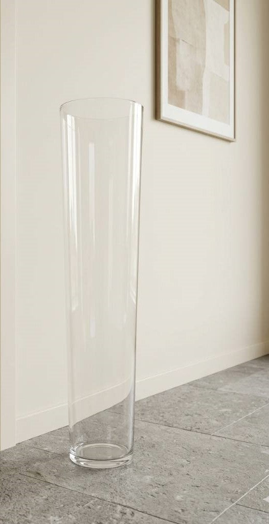 Clear Cylinder Glass Vase -XL | 28cm×90cm×16cm