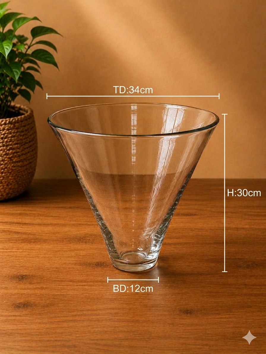 V-Shape Flared Vase TX-V - 34cm×30cm×12cm