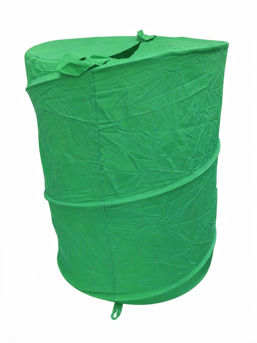 Green Foldable Pop-Up Laundry Basket - NC-51619