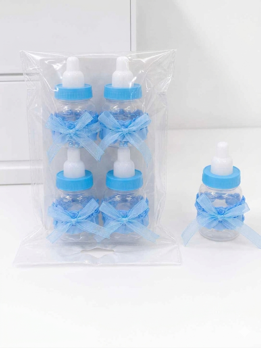Blue Decorative Baby Bottle Gift Pack Set 109-67 (4 Pcs) Premium Quality - Best sell online