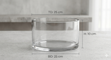 Round Bowl Glass Vase 25cm×25cm×10cm | Premium Quality | Best Sell Online