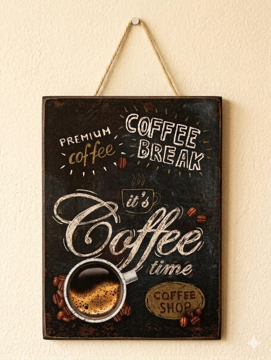 FR Premium Coffee House Wall Hanging Decor - 064 - Durable & Stylish