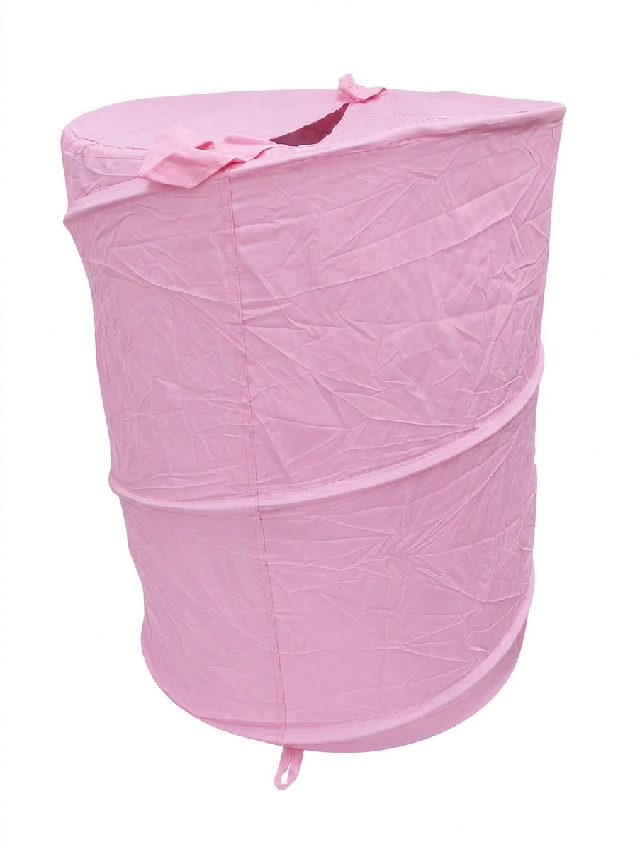 Pink Foldable Pop-Up Laundry Basket - NC-51619