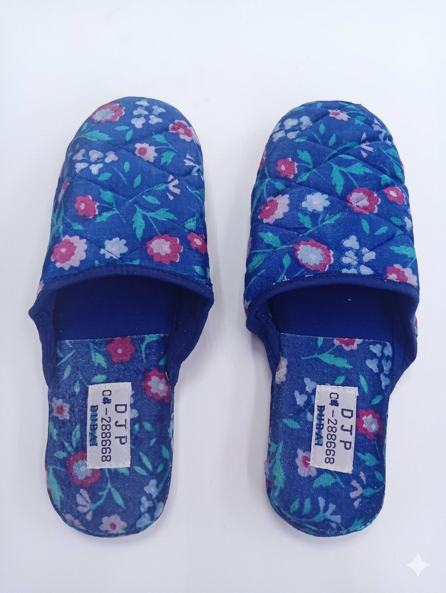 Luxury Mix-Blue Flowered House Slippers -  |Premium Quality | Best Sell Online