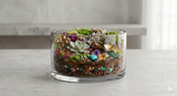 Round Bowl Glass Vase 25cm×25cm×10cm | Premium Quality | Best Sell Online