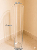 Cylindrical Glass Flower Vase-L7 | 15cm×80cm×15cm