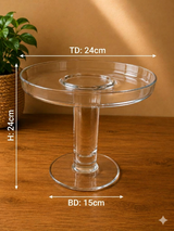 Pedestal Bowl Vase TX-G - 24cm×24cm×15cm