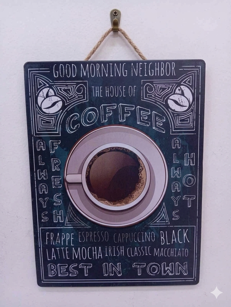 FR Premium Coffee House Wall Hanging Decor - 062 - Durable & Stylish