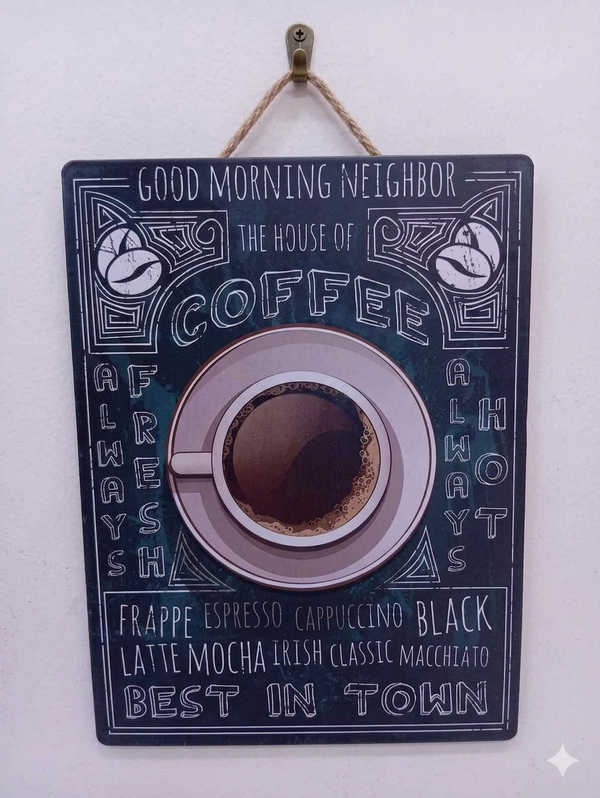 FR Premium Coffee House Wall Hanging Decor - 062 - Durable & Stylish