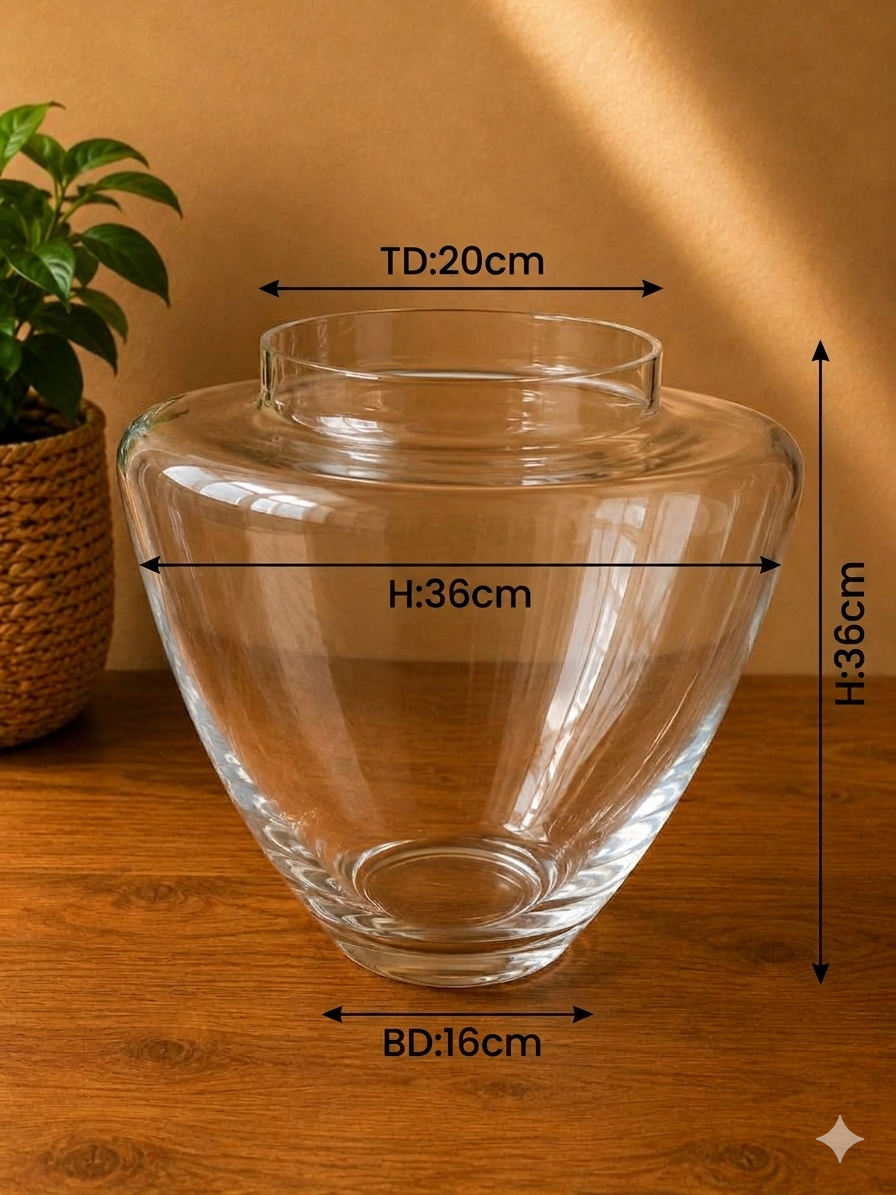 Wide-Shouldered Flower Vase TX-D - 20cm×36cm×16cm