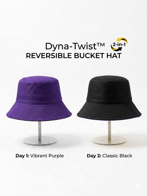 Dyna-Twist Reversible Bucket Hat (Purple / Black) -092