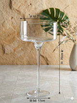 Stemmed Cylinder Pedestal Glass Vase 27cm×70cm×17cm | Premium Quality | Best Sell Online