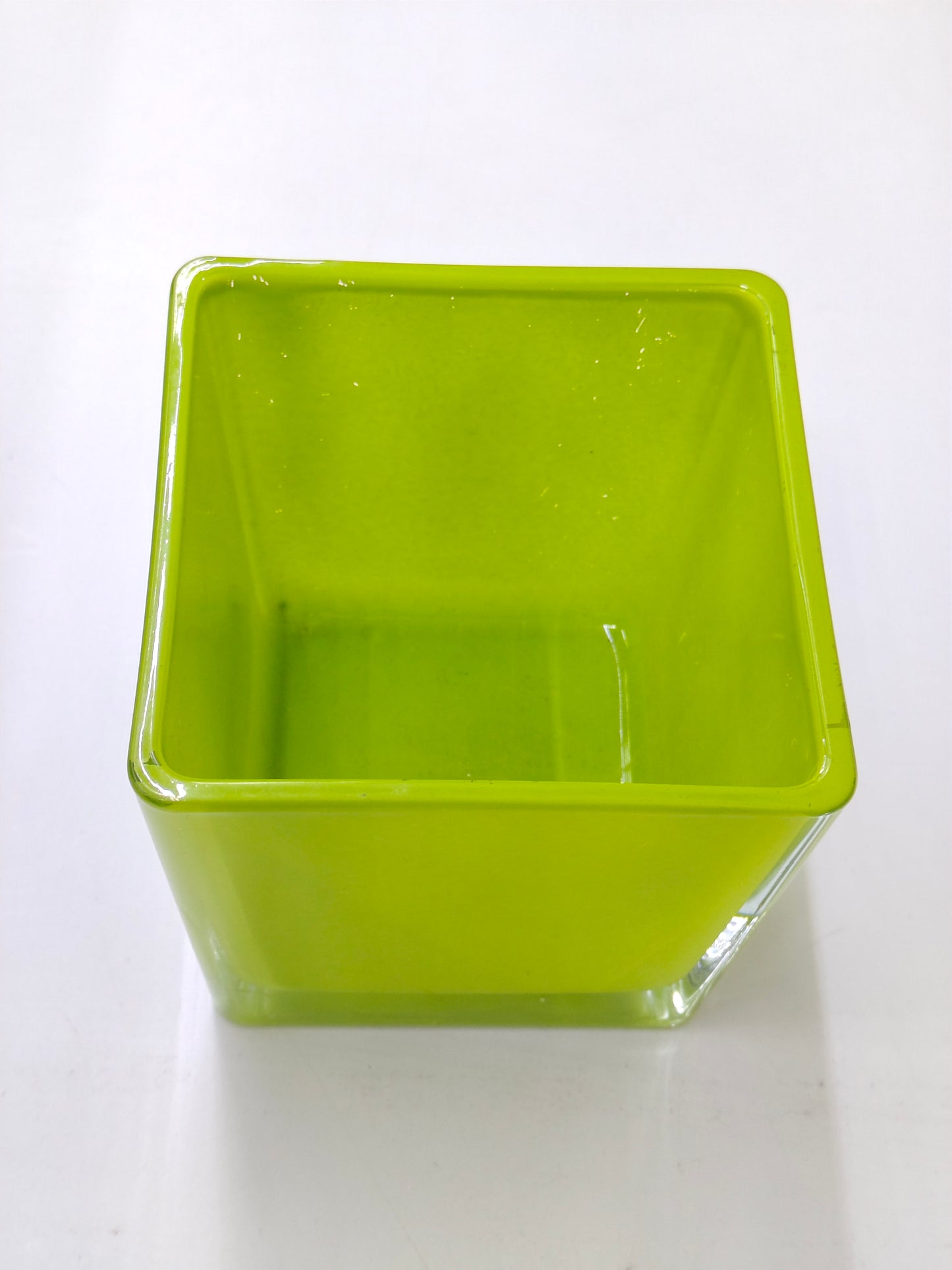 FR Lime Green Glass Container - 12cm*12cm
