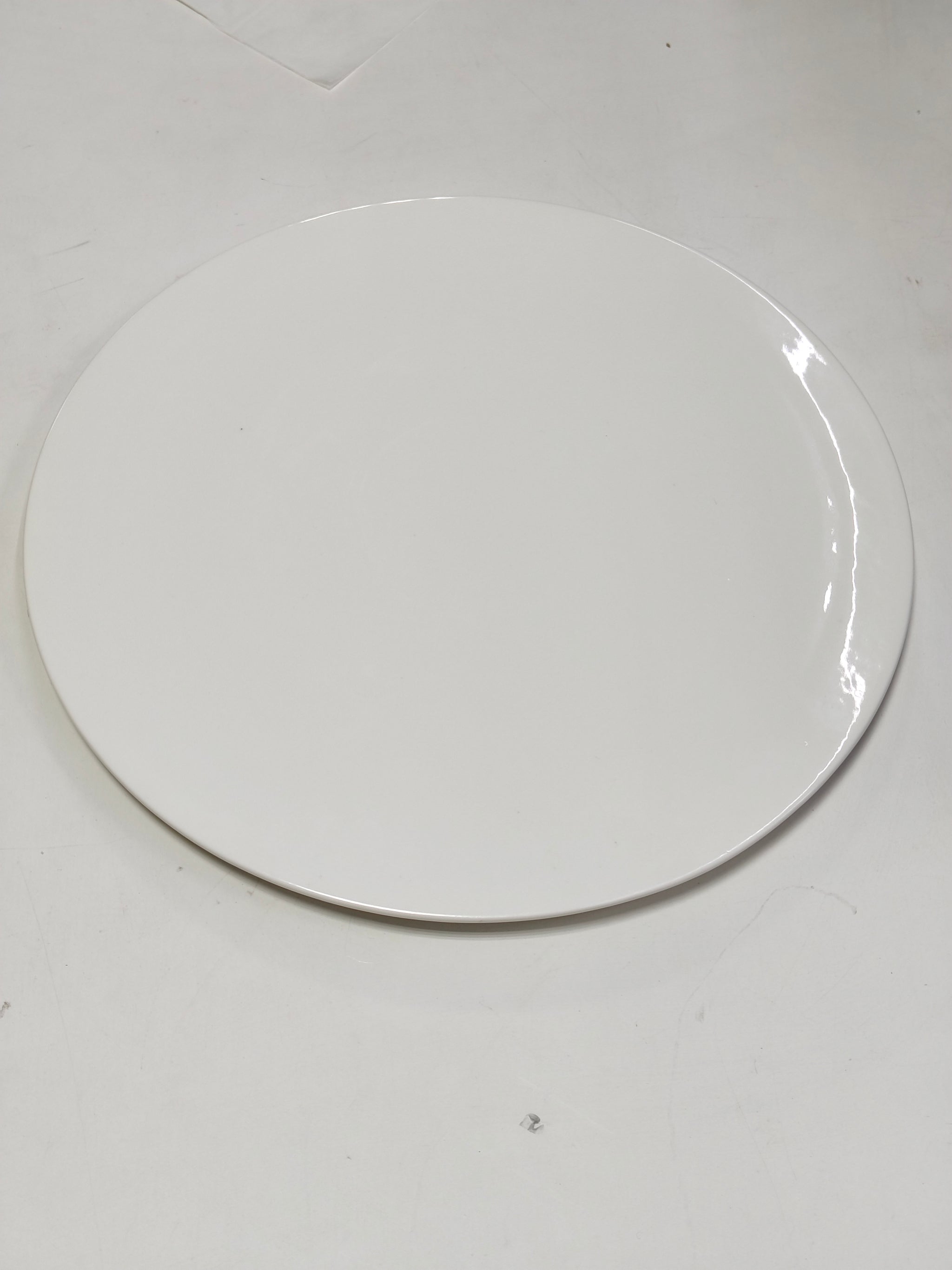 Round Acrylic Cake Board - White - L