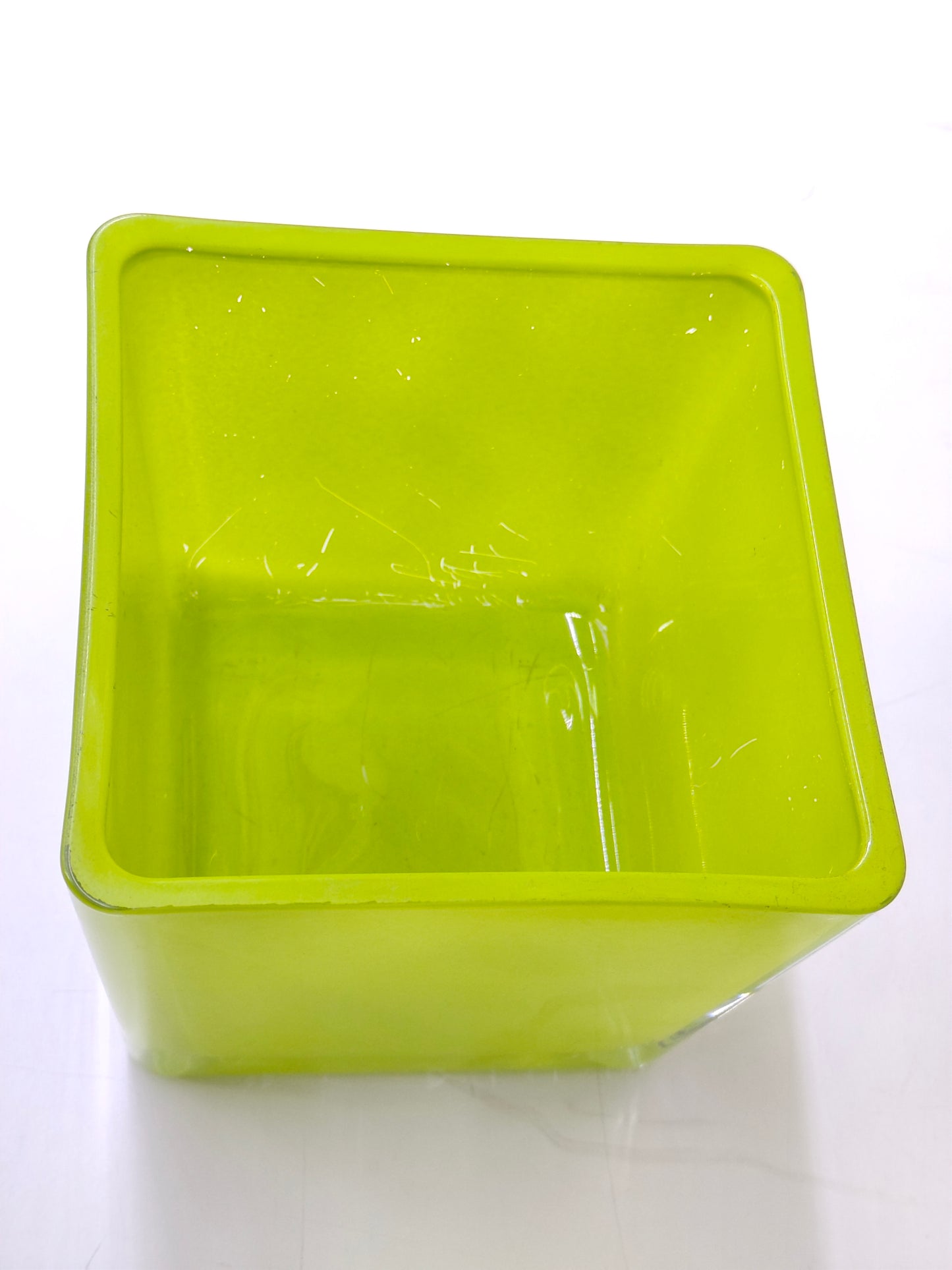 FR Lime Green Glass Container - 14cm*14cm